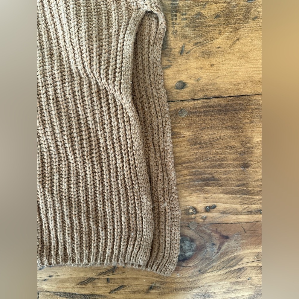 Anthropologie Moth Shaker Stitch Teddy Brown Sweater Vest Jumper - Picture 6 of 8
